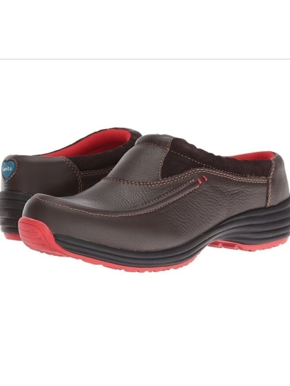 𝅺Sanita Brown Slip On Clogs Shoes Luxe Heir Sanita 02 Model New In Box
